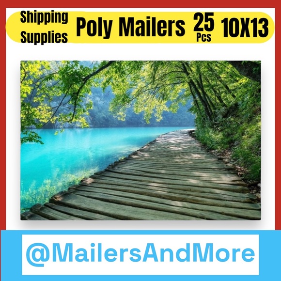 25 10X13 Poly Mailers Plitvice Lakes, Shipping Envelopes Price Firm - Picture 5 of 11